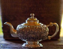 Silver teapot